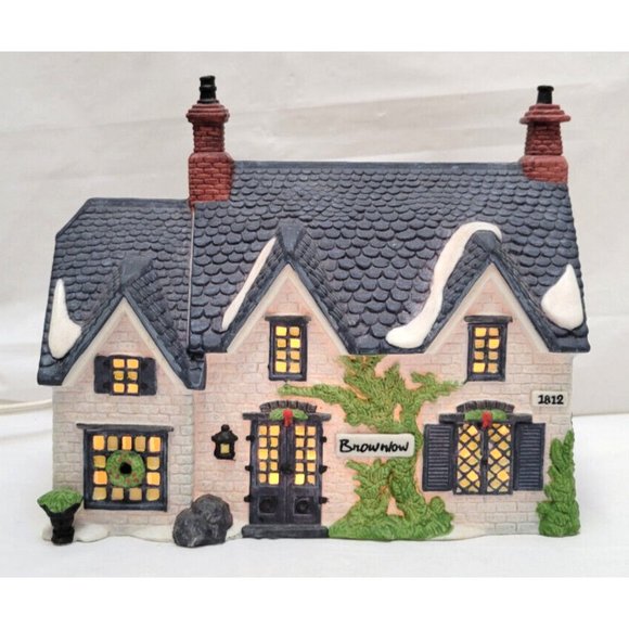 VTG Dept 56 Dickens' Village Series Oliver Twist BROWNLOW HOUSE #55530 Retired - Picture 2 of 13